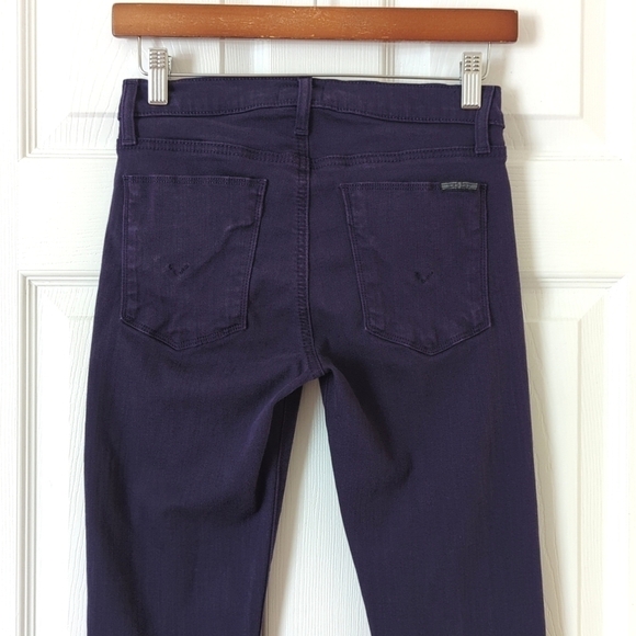 Hudson Krista Classic Mid Rise Ankle Length Super Skinny Jeans Dark Purple 26 - Picture 5 of 16